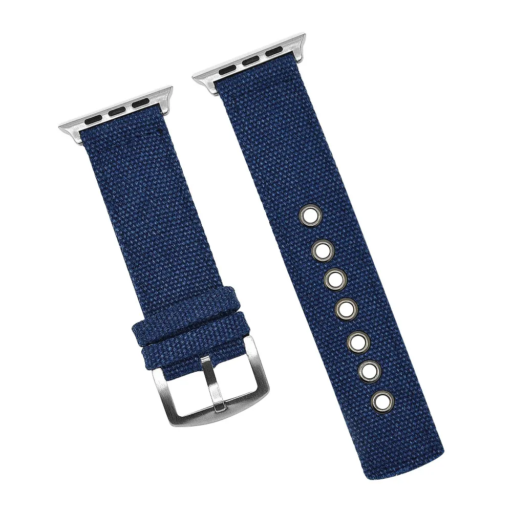 

Canvas Strap Nylon Sport Bands44 40ForiWatchSeries6 4 Fabric Wristband38mm 42mmAdjustment Women Men Bracelet For apple watch 3 2
