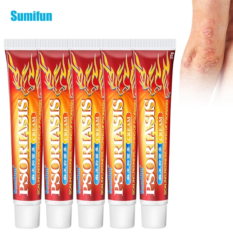 

5Pcs Sumifun Psoriasis Ointment Pruritus Eczema Dermatitis Antipruritic Treatment Cream Anti Itching Skin Care Medical Plaster