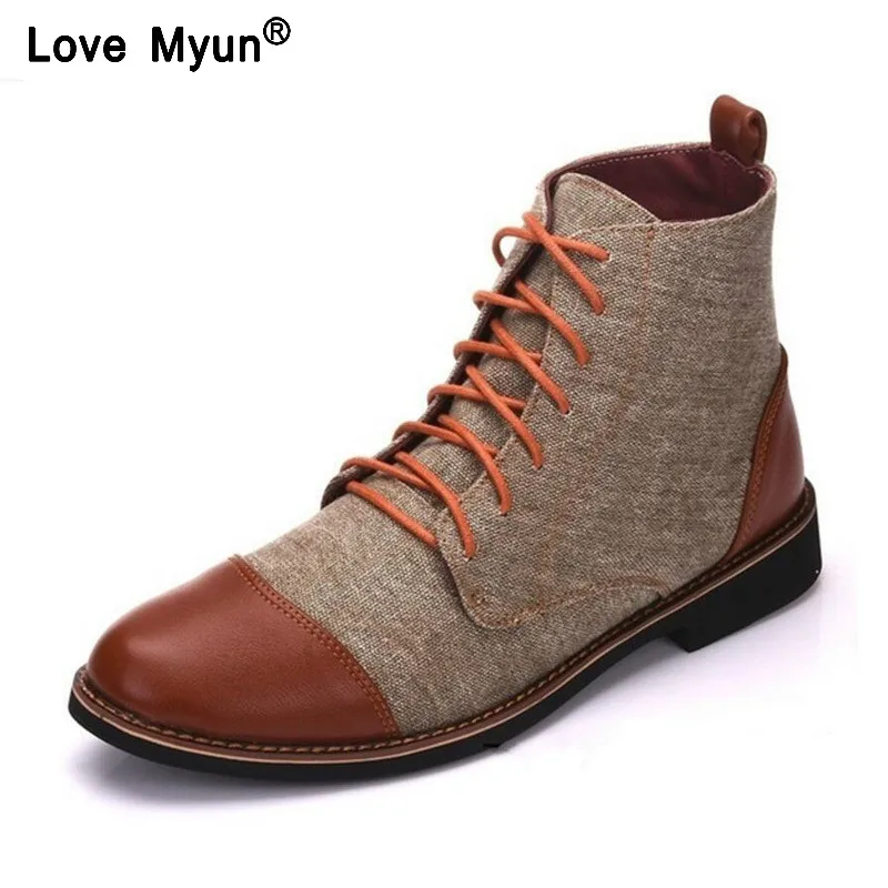 Мужские ботильоны зимние повседневные ботинки на шнуровке оксфорды гладиаторы в