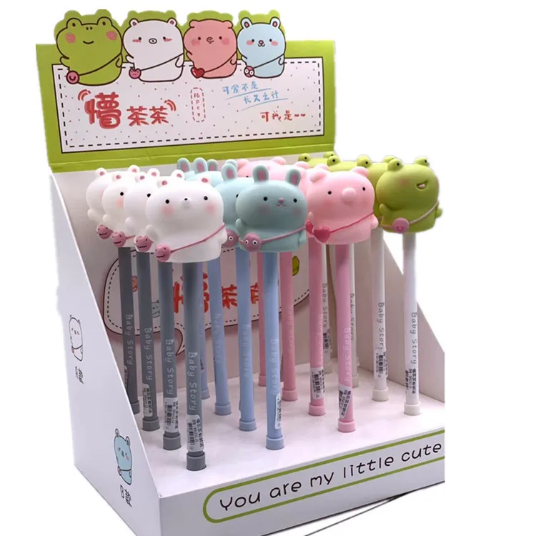 20 шт./лот гелевая ручка с животными лягушкой поросенком кроликом Расслабляющая