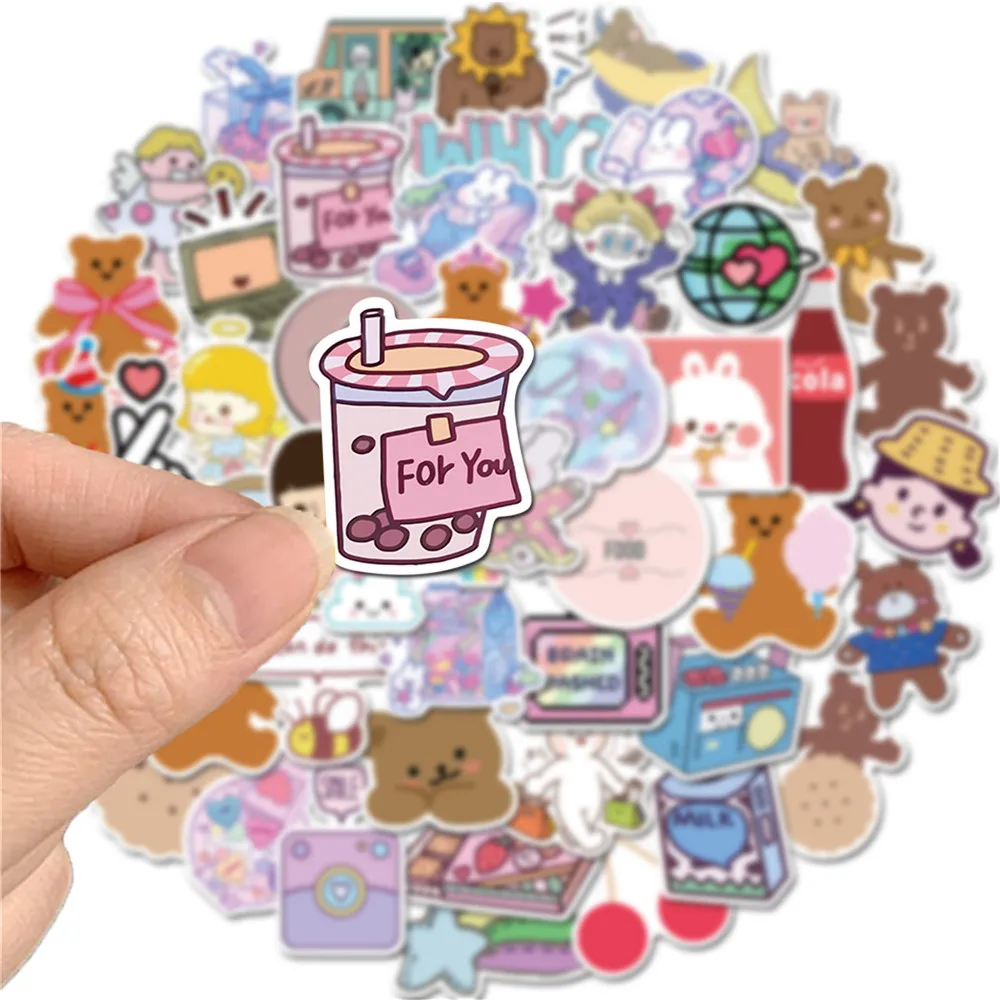 

10/30/50pcs Cute Vsco Vinyl Laptop Stickers Vsco Girls Stuff Stickers for Phone Case Computer PC Car Hydro Flas Toy Stickers