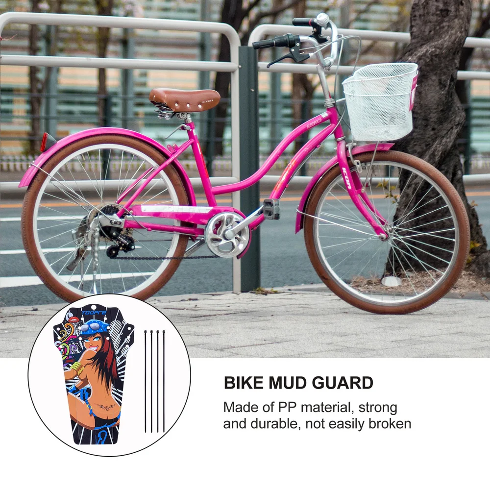 

1 Set Beauty Pattern Bike Mud Guard Universal Mud Guard DIY Bike Accessories