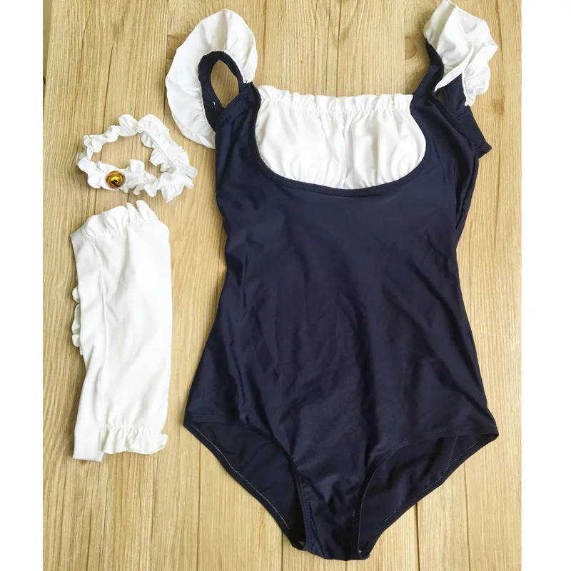 Купальник японской горничной для косплея костюм униформа студентов сексуальное