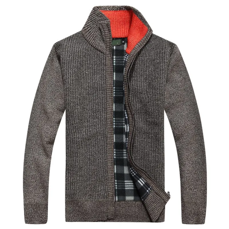 Зимний свитер мужской кардиган толстый теплый Мужская водолазка кашемировый