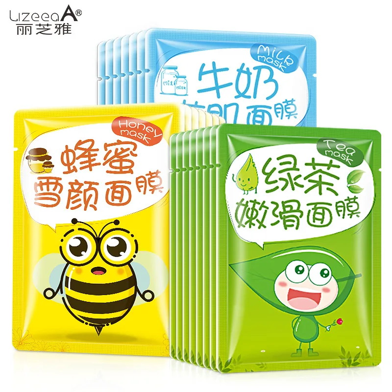 1 шт. маска зеленый чай мед молочная Маска Вода восполняющая уход за кожей маска| |