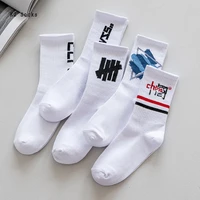 new hip hop letter socks high cotton funny chinese harajuku white printed sport skateboard fashion streetwear men women socks