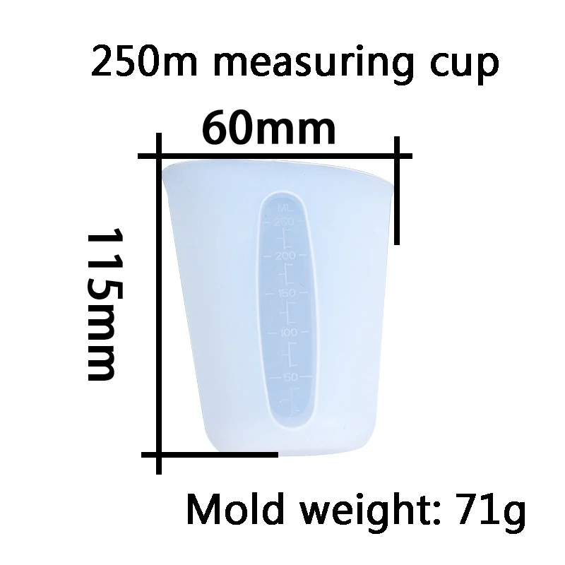 

Norbi Silicone Measuring Cup 260ml Resin Silicone Mould DIY Handmade Jewelry Making Tool Epoxy Resin Cup 2021 Newest Cup Molds