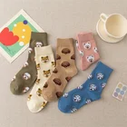 Симпатичные носки с изображением мультяшной собаки средней длины, креативные женские носки в японском стиле Ins, Шиба-ину, далматинь, Malzis, Тедди, померанский, Прямая поставка