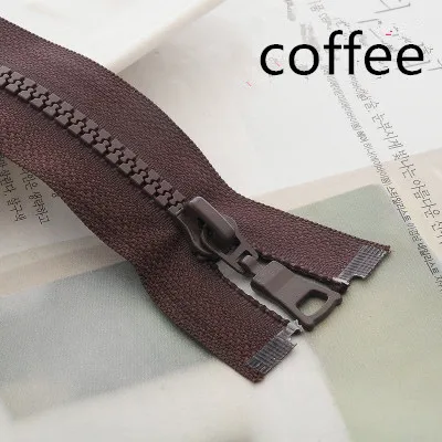 Кофе Meetee, 4 шт., 55 см, 90 см, 5#, резиновая длинная молния, открытый конец, сумки на молнии, пальто, пуховик, для шитья, украшения одежды, аксессуары для рукоделия, AP204 - Цвет: Кофе