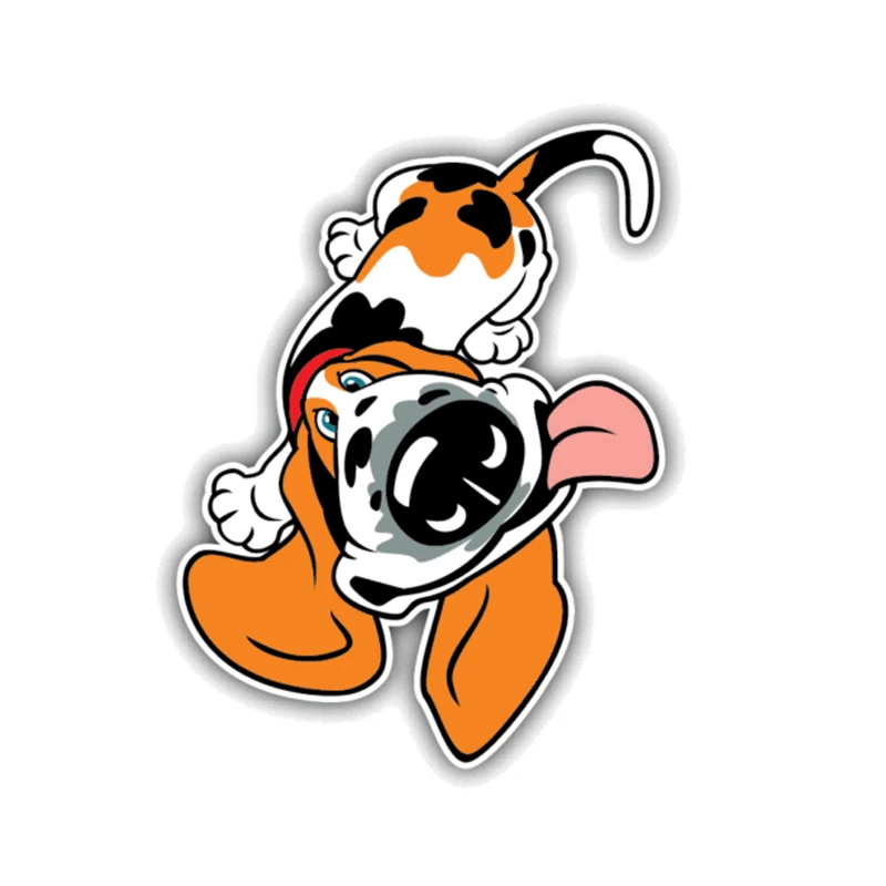 

New Personality Basset Hound Dog Car Sticker Vinyl PVC 15cm*12cm Motorcycle Decals Windshield Car Window Car Decals