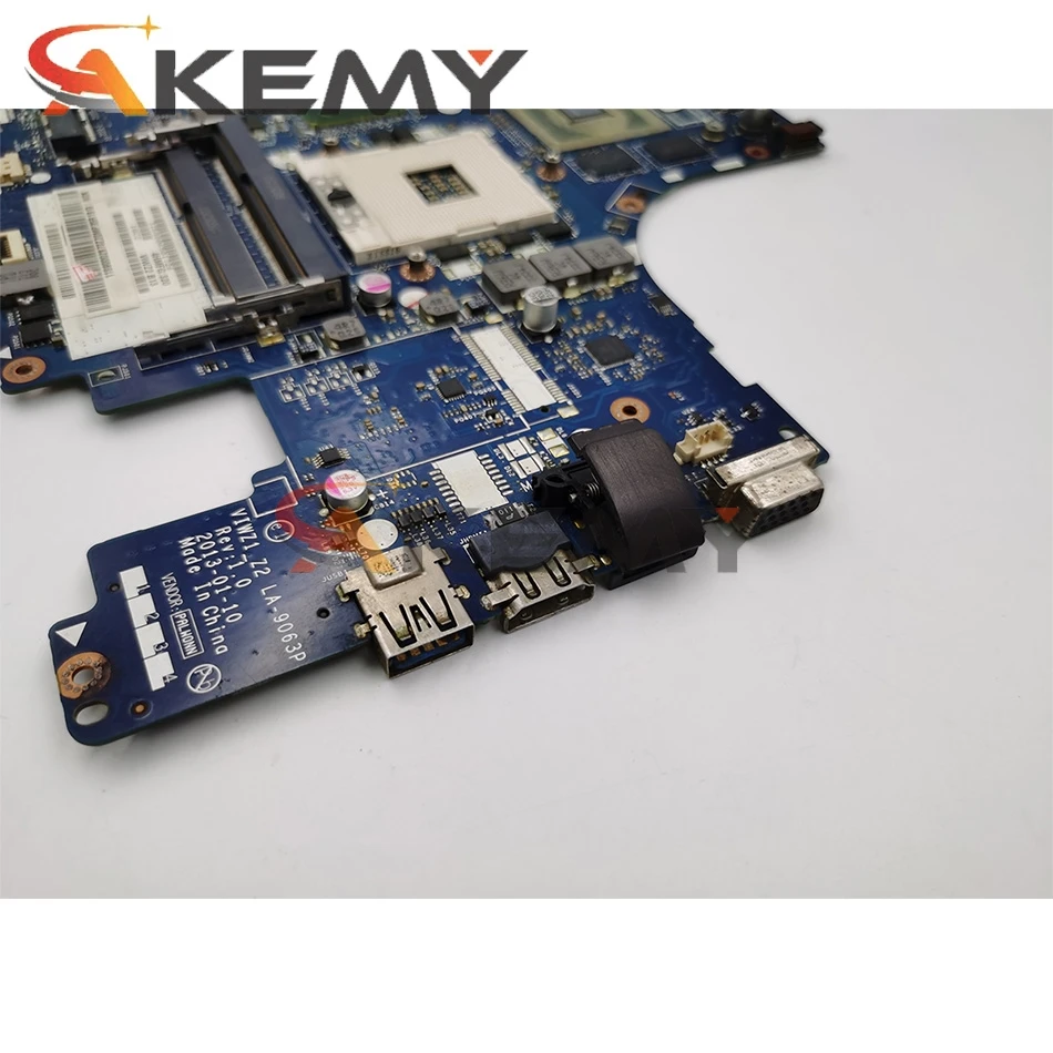 

Akemy Laptop Motherboard for Lenovo Ideapad z500 Series S989 La-9061P HM76 DDR3 Main board DVD connector 16 PIN