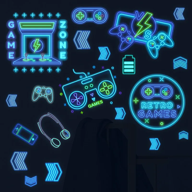 

Светящиеся Мультяшные настенные Стикеры с героями мультфильмов, флуоресцентные наклейки на стену для детской комнаты, спальни, светящиеся ...