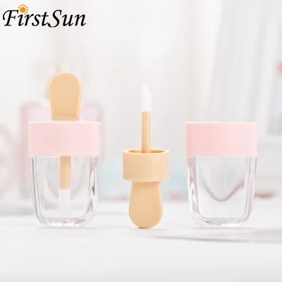 5/10pcs Lip Gloss Bottle Containers Lip Glaze Tube Empty Pink Ice Cream Lipgloss Tube Packaging Material Makeup DIY Lipstick