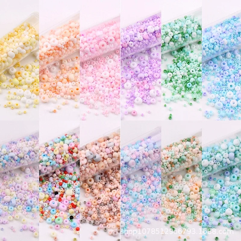 

Супер отличные новые минеральные матовые однотонные стеклянные бусины риса разных размеров 1,5-4 мм смешанные бусины Макарон DIY россыпью