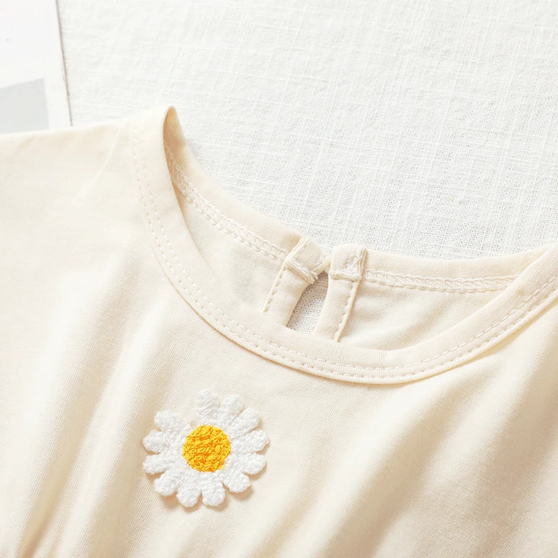 Новинка Корейский комбинезон с короткими рукавами для маленьких девочек Детский