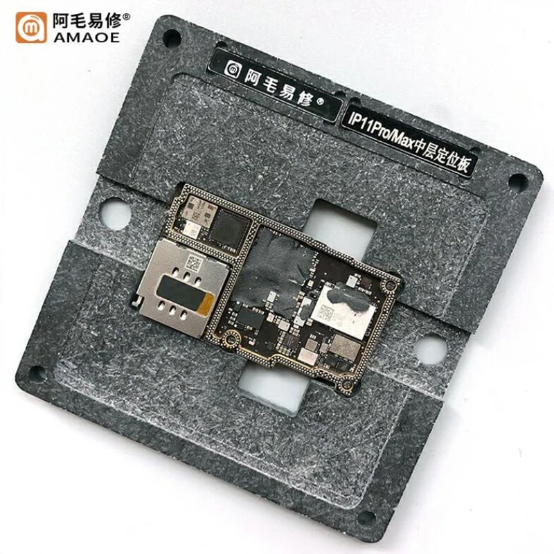 

Amaoe Motherboard Middle Frame BGA Reballing Stencil Platform For iPhone 11/11 Pro/11 Pro Max Middle Layer Planting Tin Template