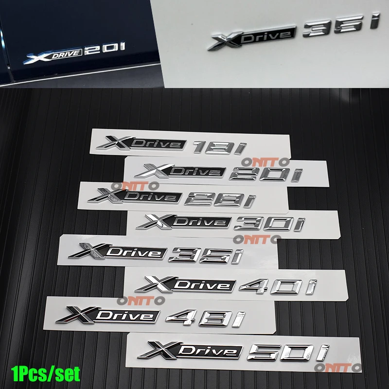 

100% NEW Car Styling 3D Auto Body Emblem Sticker Badge Xdrive Label 18i 20i 28i 30i 35i 40i 48i 50i For BMW X1 2 3 4 5 Series