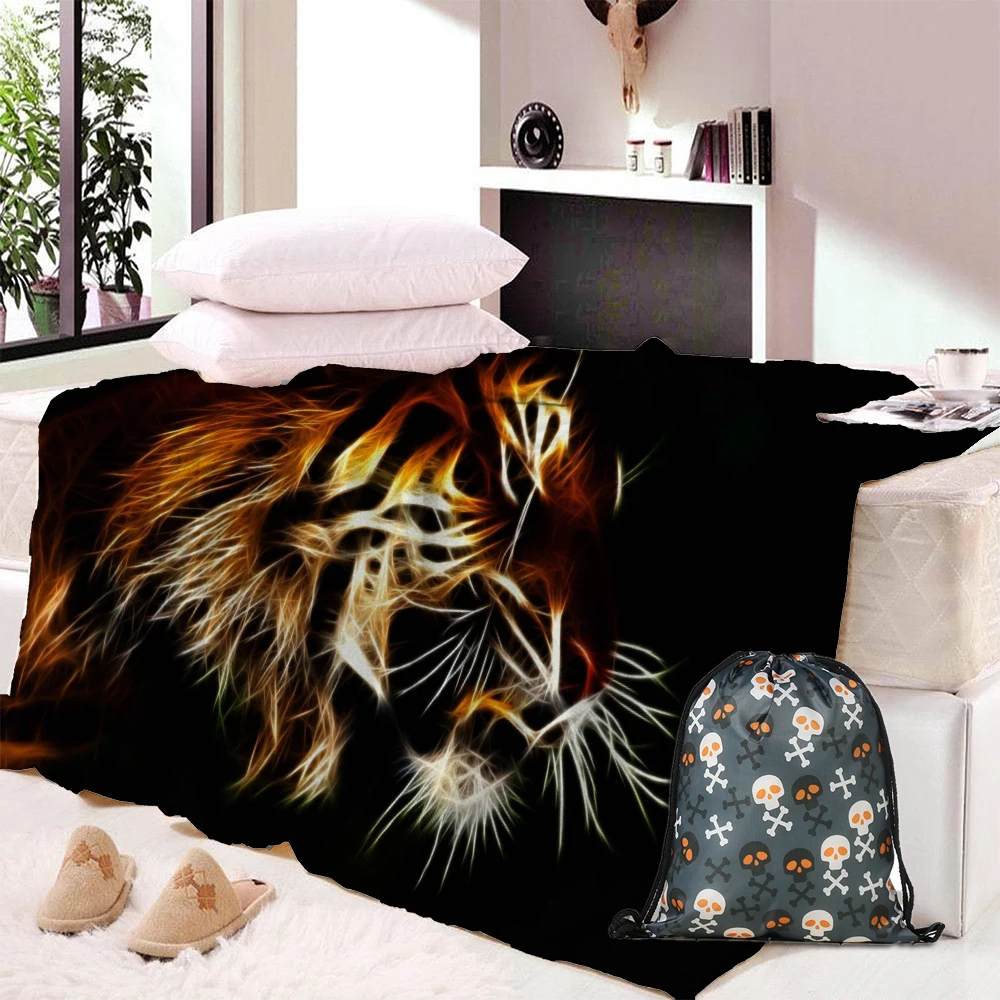 Флисовое одеяло s для кровати многофункциональное с 3D принтом животных серия Big