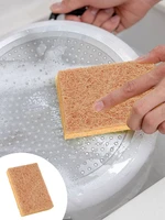 multifunctional dishwashing sponges cloth compound scouring pad natural wooden pulp cotton sponge oil free kitchen accessories