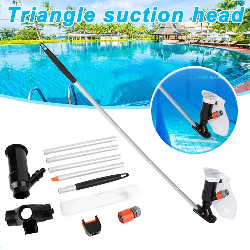 Бассейн струя вакуумная головка с полюсом чистящие принадлежности портативный