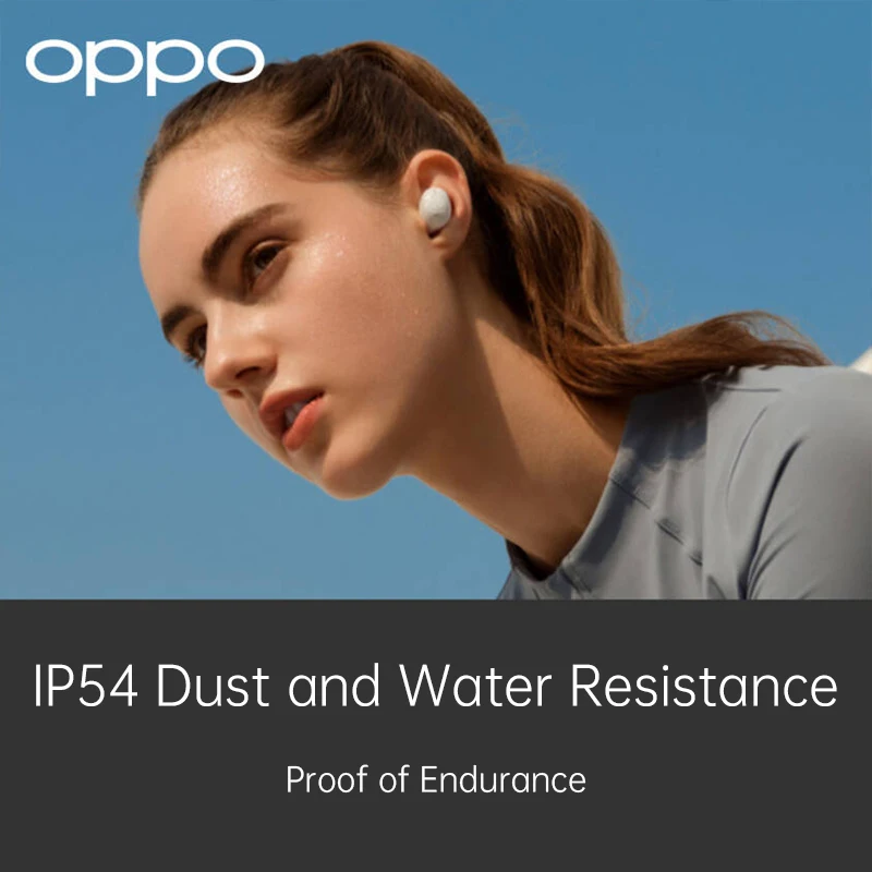 OPPO ENCO Buds TWS Earphone Wireless Bluetooth 5.2 Earbuds AI Noise Cancellation IP54 Water Resistant For Reno 4 PRO | Электроника