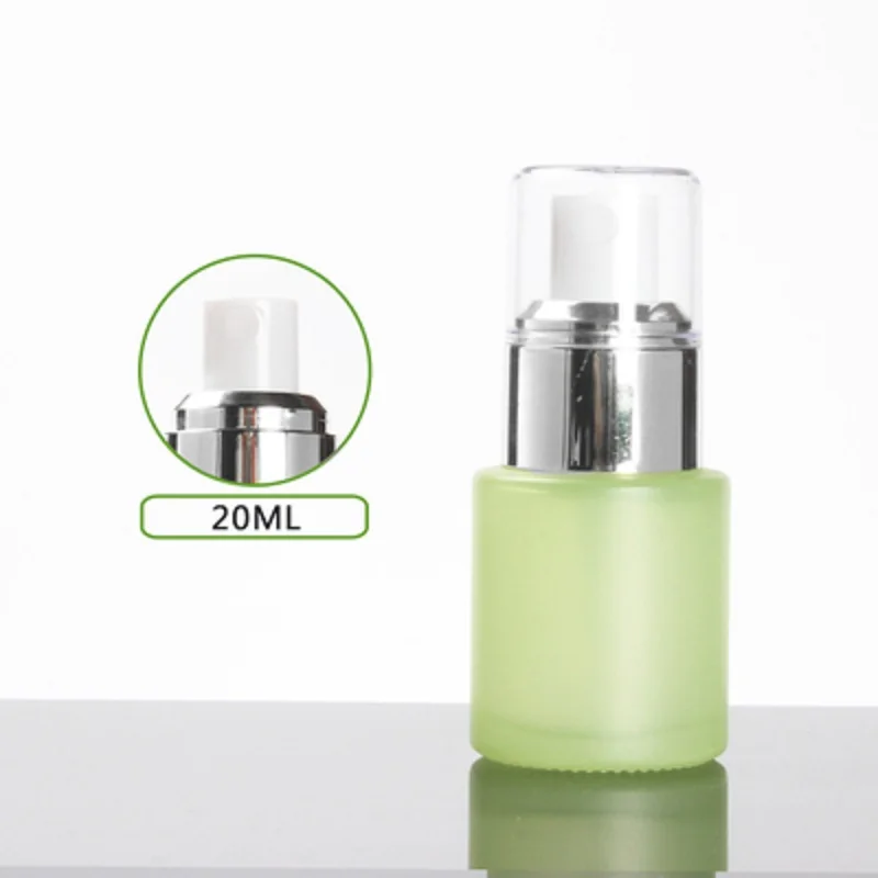 Матовая/зеленая/синяя/стеклянная бутылка объемом 20 мл серебристая Прозрачная