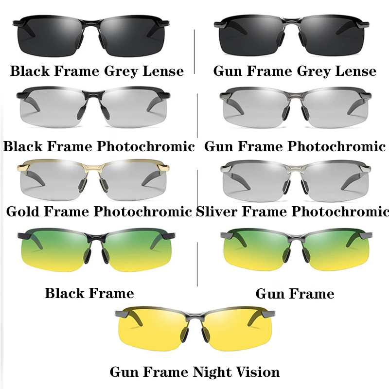 Поляризованные солнцезащитные очки HD для вождения из сплава с ночным видением