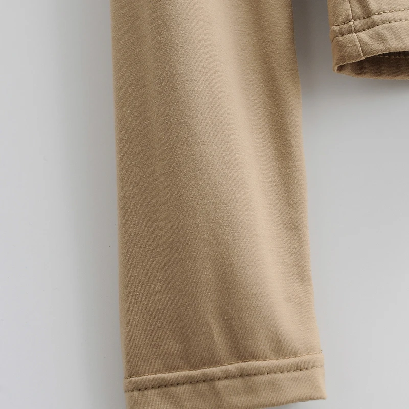 

TOTKR Cotton Solid T Shirts Womens Stylish Square Collar Full Sleeve Female Slim Fit Tee Tops 2021 Spring Summer