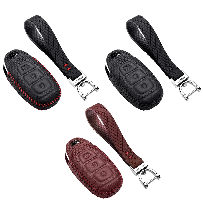 

LUCKEASY For hyundai LA FESTA 2019 elantra 2017 ix35 2018 Car Key bag case wallet holder key cover