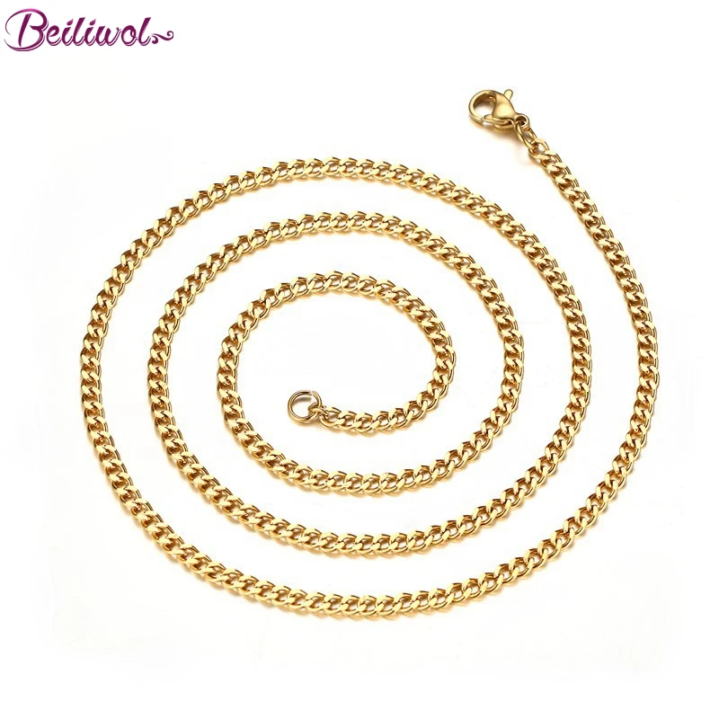 Мужское золотое ожерелье из нержавеющей стали изысканное ювелирное изделие