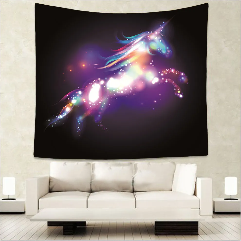 Декоративный гобелен в виде планеты Галактики для детской комнаты стиле хиппи