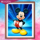 Алмазная 5D картина сделай сам Disney, мультяшный Микки Маус, круглая вышивка, вышивка крестиком, мозаика, Наборы для творчества, домашний декор