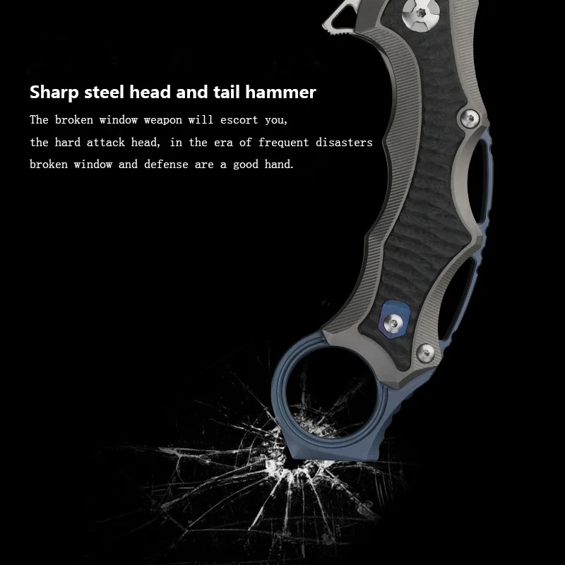 Нож коготь из титанового сплава и углеродного волокна S35VN стальное лезвие