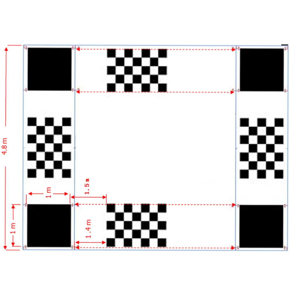 

AHD 360 Degree Car Camera System Calibration Cloth For 3D Car Bird Eye Around View 4 Way Camera System