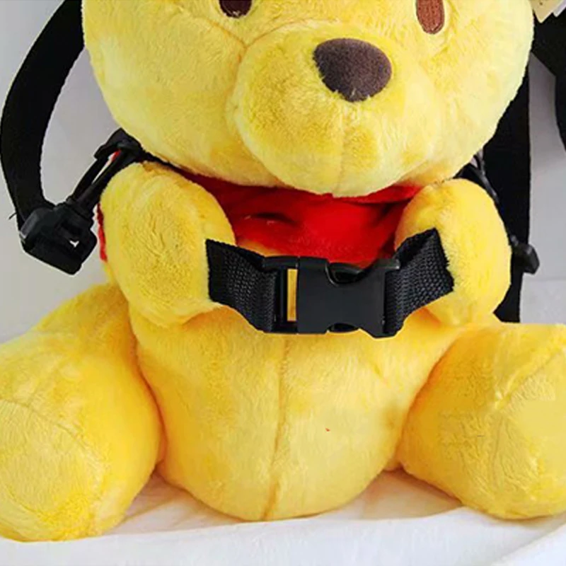 Cute cartoon Winnie bear strawberry plush doll luggage slant straddle | Дом и сад