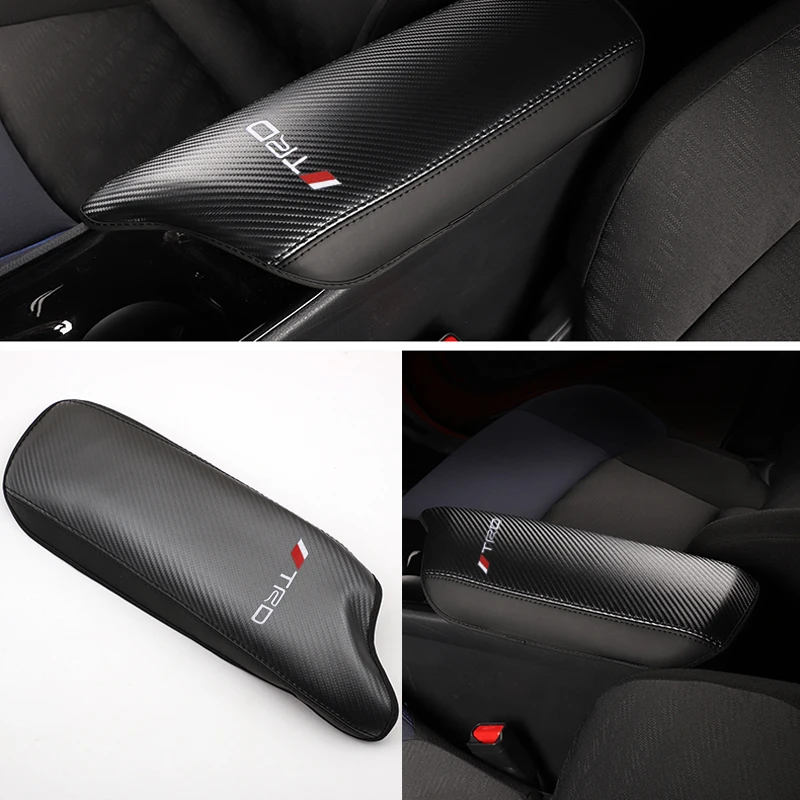 

Car Styling 1 Piece Interior Leather Armrest Box Protection Elbow Support Cover For Toyota C-HR CHR 2016 2017 2018 2019