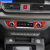 car styling console cd multimedia button covers decoration sticker trim for audi a4 b9 q5 2019 2020 2021 interior accessories
