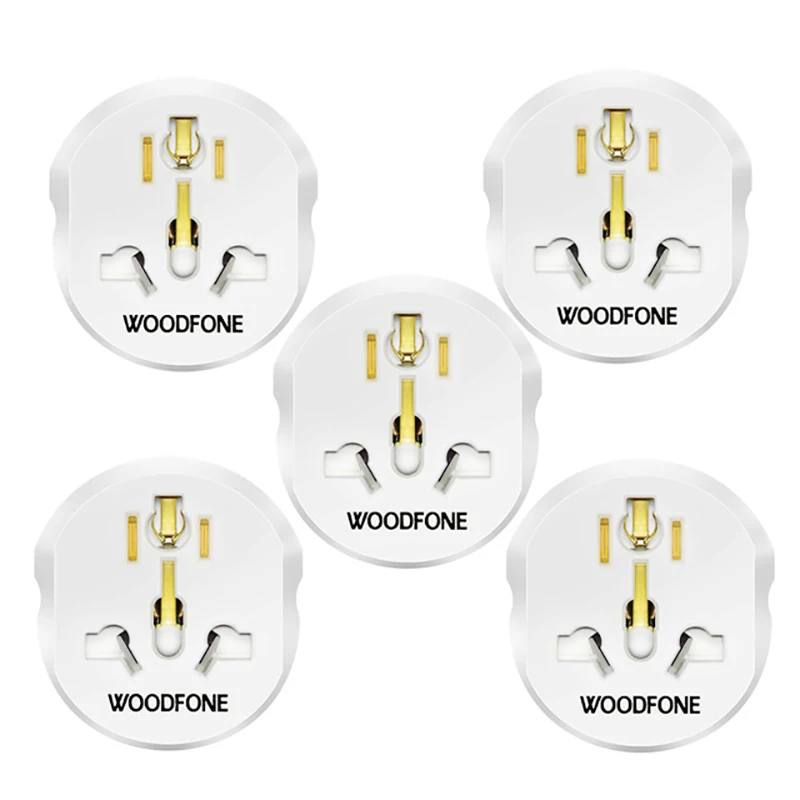 

High Quality EU Travel Adapter Plug Universal 16A 250V EU Converter 2 Round Socket AU US UK CN To EU AC Wall Socket