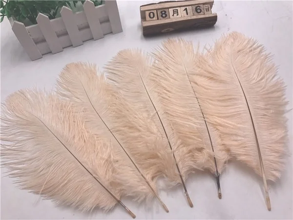 Meat pink 10 шт. натуральные страусиные перья 15-20 см/6-8 дюймов Свадебные украшения вечерние торжественные реквизиты - Цвет: Meat pink