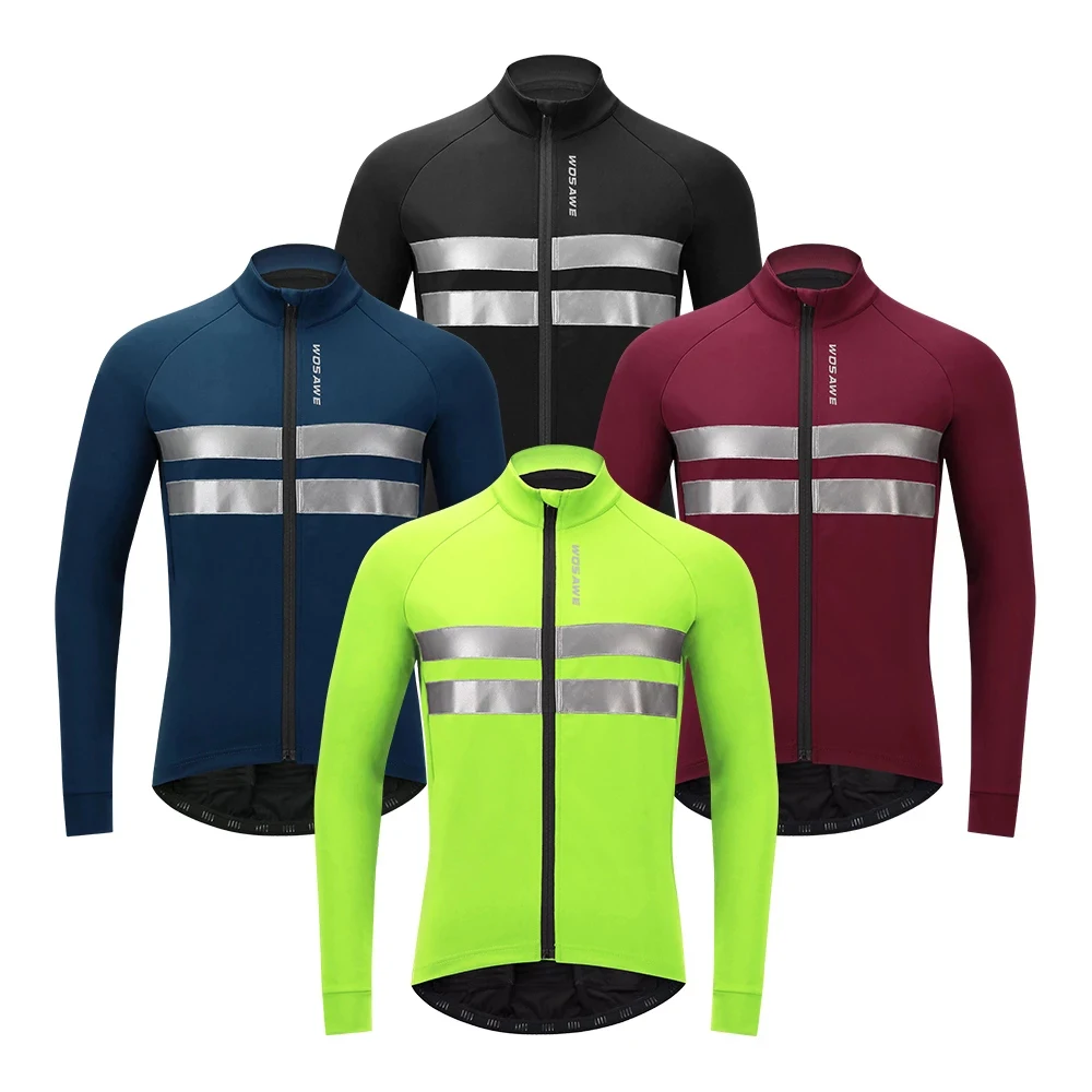 

Теплая Флисовая велосипедная куртка для мужчин, велосипедная одежда для горного и шоссейного велосипеда, светоотражающая ветрозащитная Во...