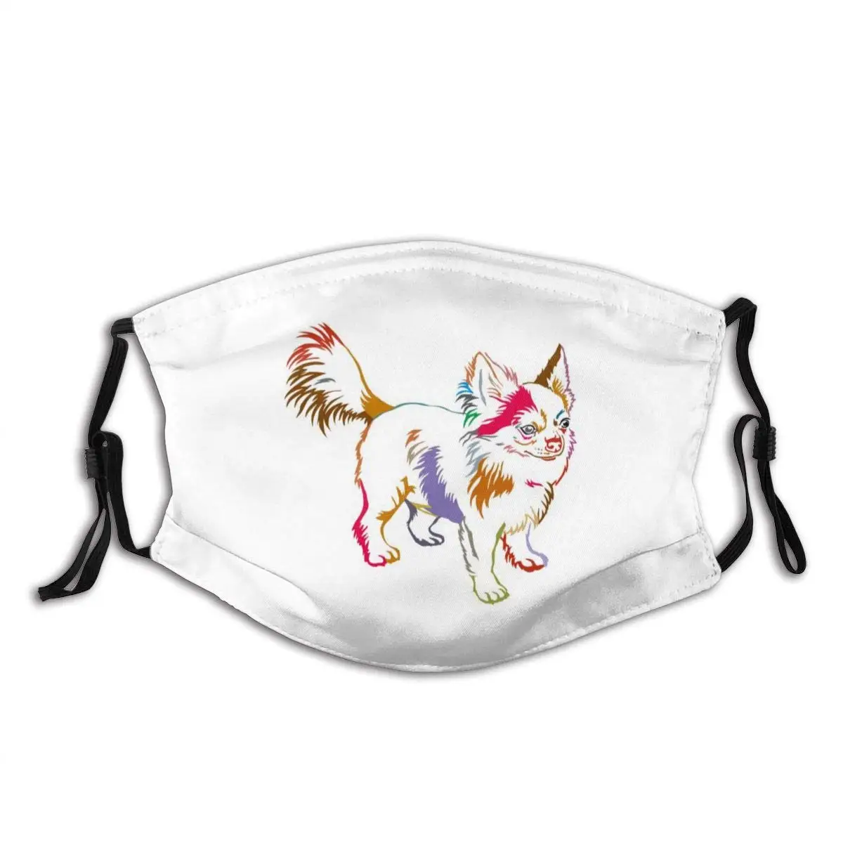 

Unique Chihuahua Animal Print Washable Dust-Proof And Windproof Mask Bandana Balaclava Breathable Reusable With 2 Filter For