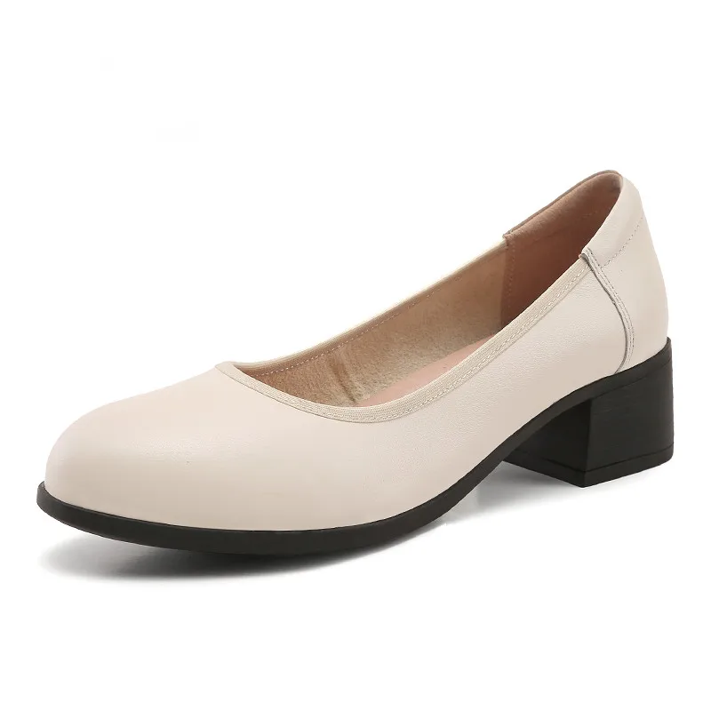 

Женские лоферы из натуральной кожи на высоком каблуке, Модные Дизайнерские офисные туфли-лодочки с квадратным носком и блочным каблуком, 2021