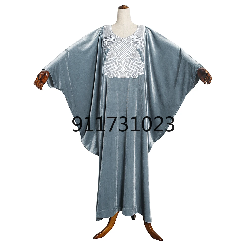 African Dresses For Women Dashiki Evening Party Dress Kaftan Velvet Robe Plus Size Boubou Africain Femme Clothes Outfits | Тематическая