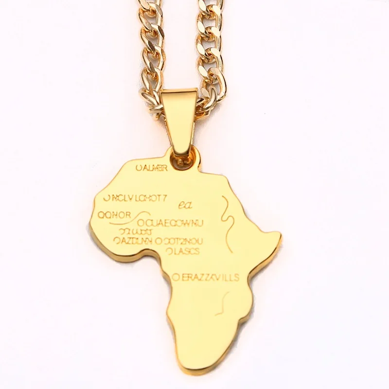 2021 Европейская и американская вода ювелирные изделия карта Африки ожерелье река