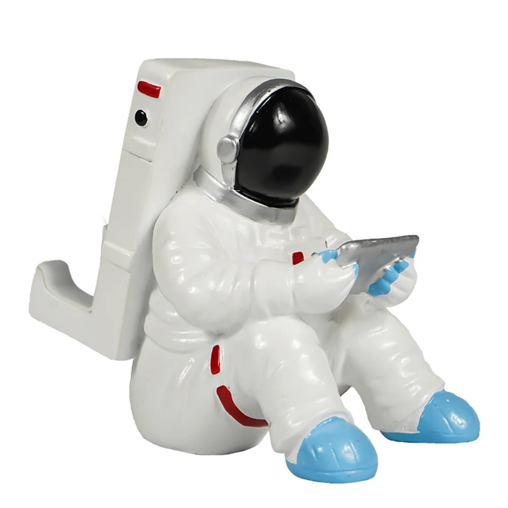 space man mobile phone holder desk decor astronaut phone holder diy handmade craft phone holder stand decoration accessories free global shipping