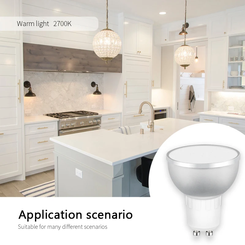 

Zigbee 3.0 Gu10 smart LED bulb 5W RGB works with Tuya SmartThings App voice control Alexa Echo Plus Google Home adequate supply