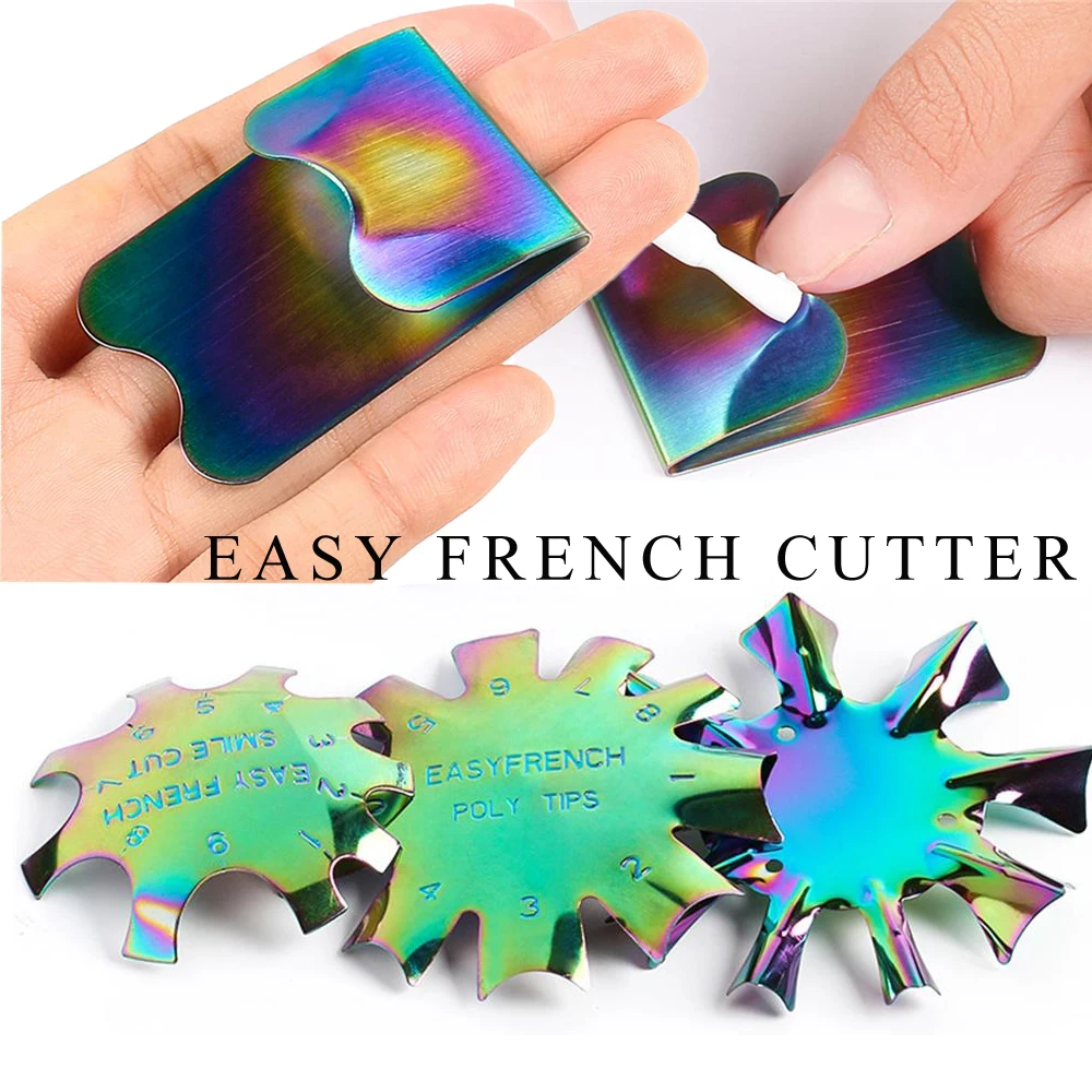 Пластина для стрижки ногтей из нержавеющей стали триммер нейл арта французского