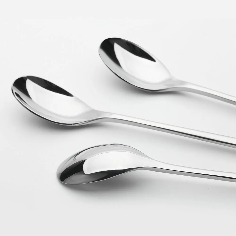 Набор из 4 8 58 дюймовых ложек для кофе с длинной ручкой нержавеющей стали 18/10