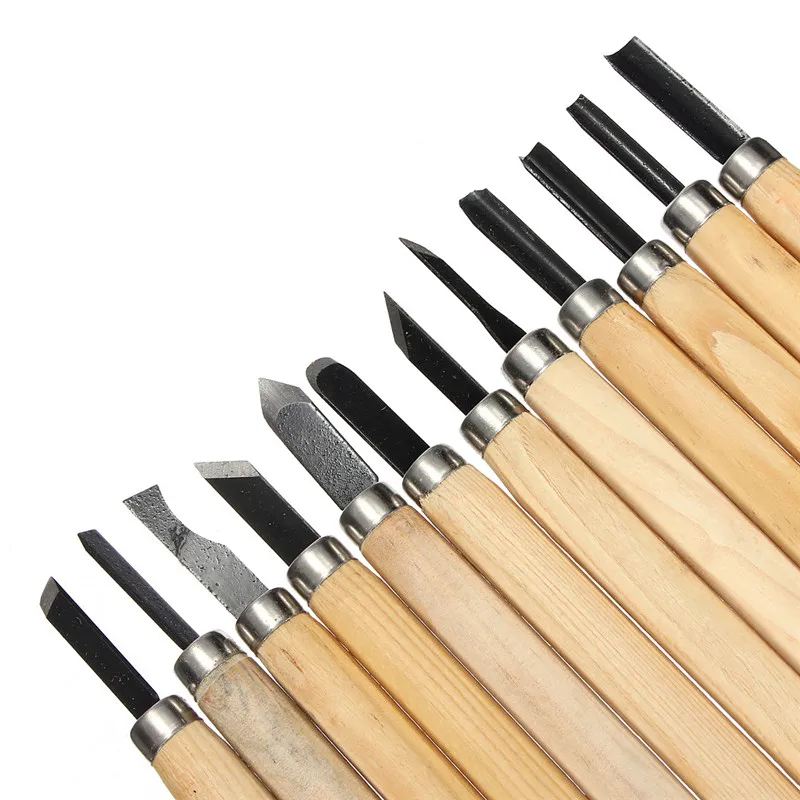 12pcs/set Wood Lathe Handle Carpenters Carving Chisels Kit DIY Hand Tools Set High Quality Dropshipping|tool ac|chisel sharpening tooltool gerber |
