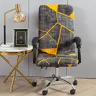 Пыленепроницаемый Чехол для кресла, эластичный, с геометрическим принтом, для офиса, чехол на компьютерное кресло